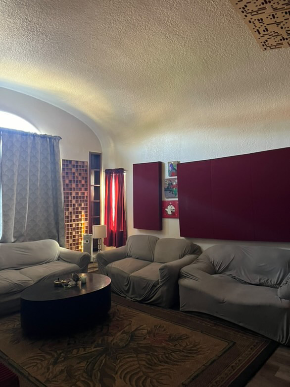 The West Room — living room area with treatment