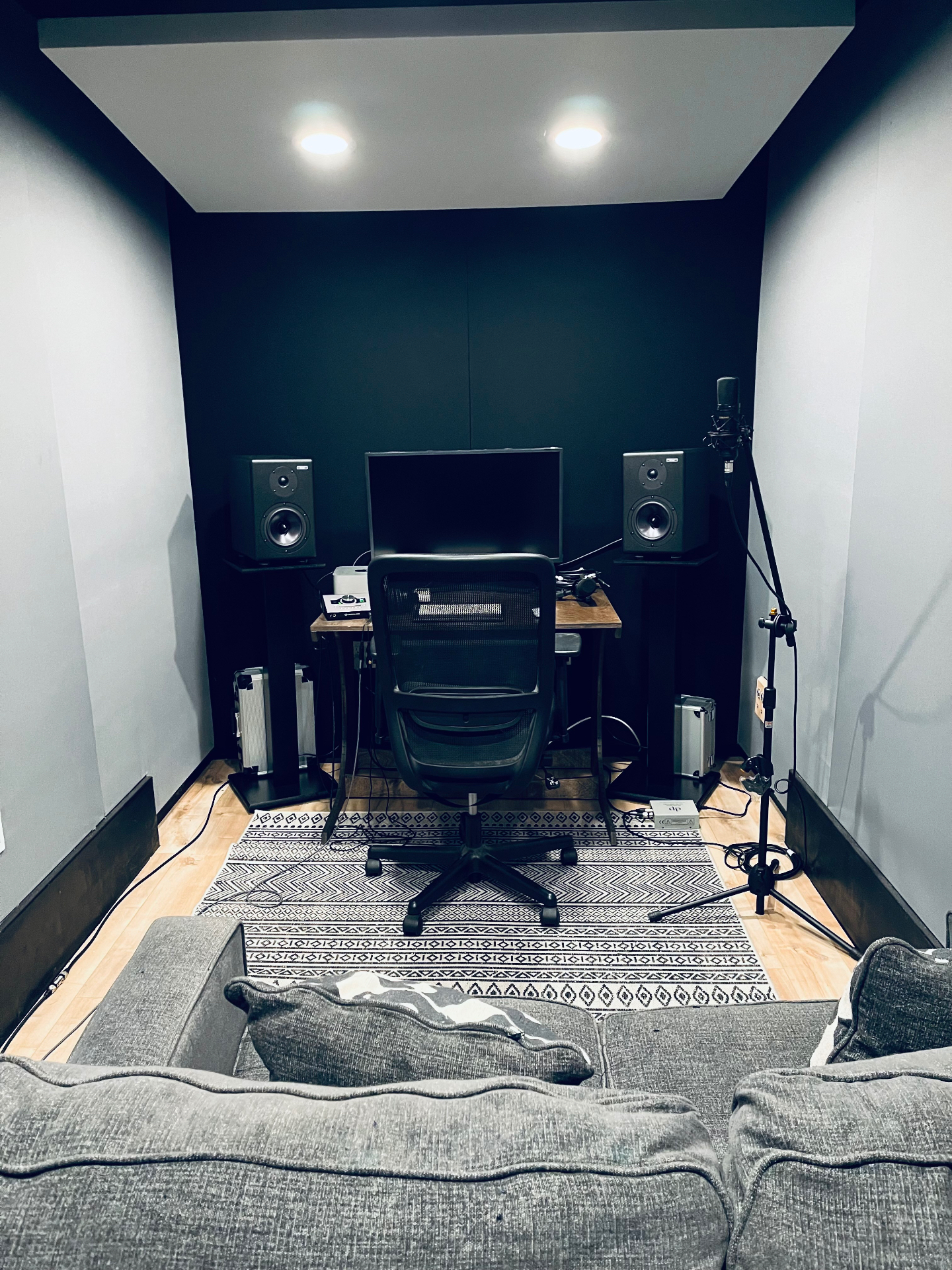 The Burbank Vault — control desk and monitors